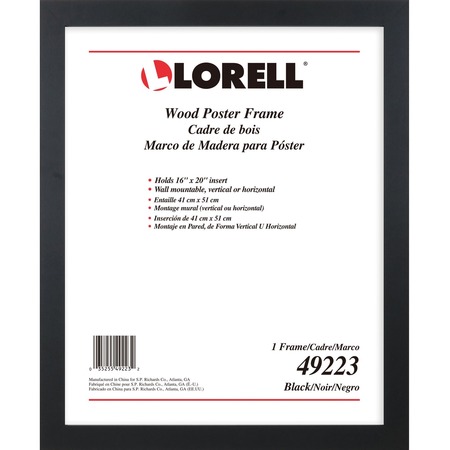 Lorell Poster Frame 16" x 20" Frame Size Rectangle Wall Mountable 49223